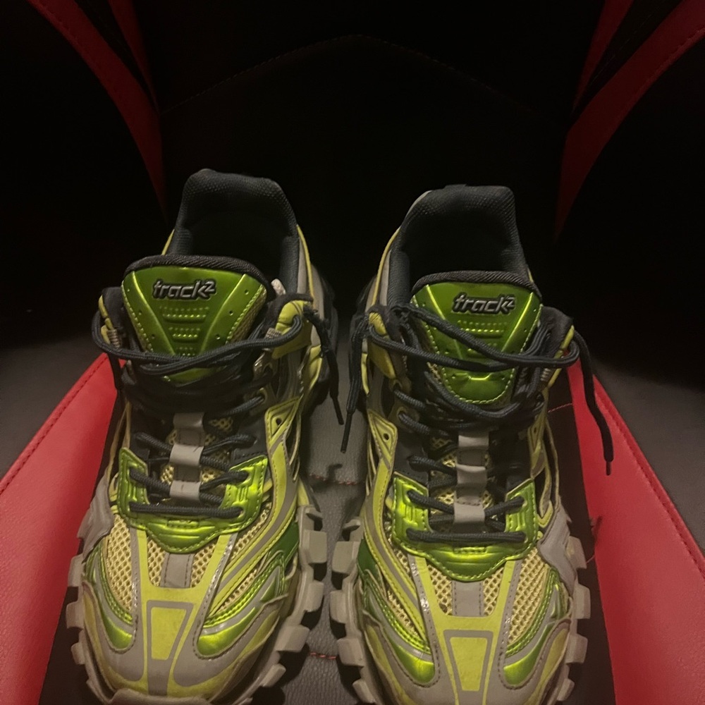 Beat Green and Black Balenciaga Track Sneakers